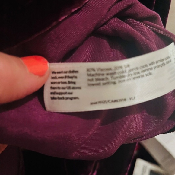 NWT Eileen Fisher Women's Dolman Sleeve Sweater Burgundy Silk Blend V-Neck - Picture 8 of 11